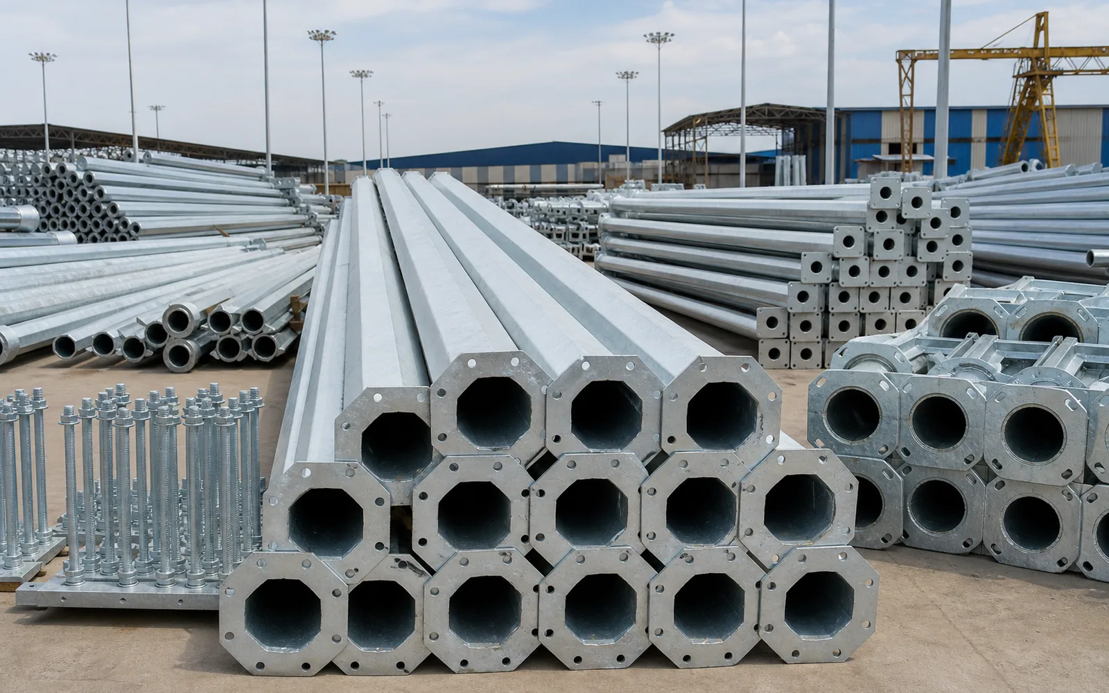 Infrastructure pole supply and installation materials