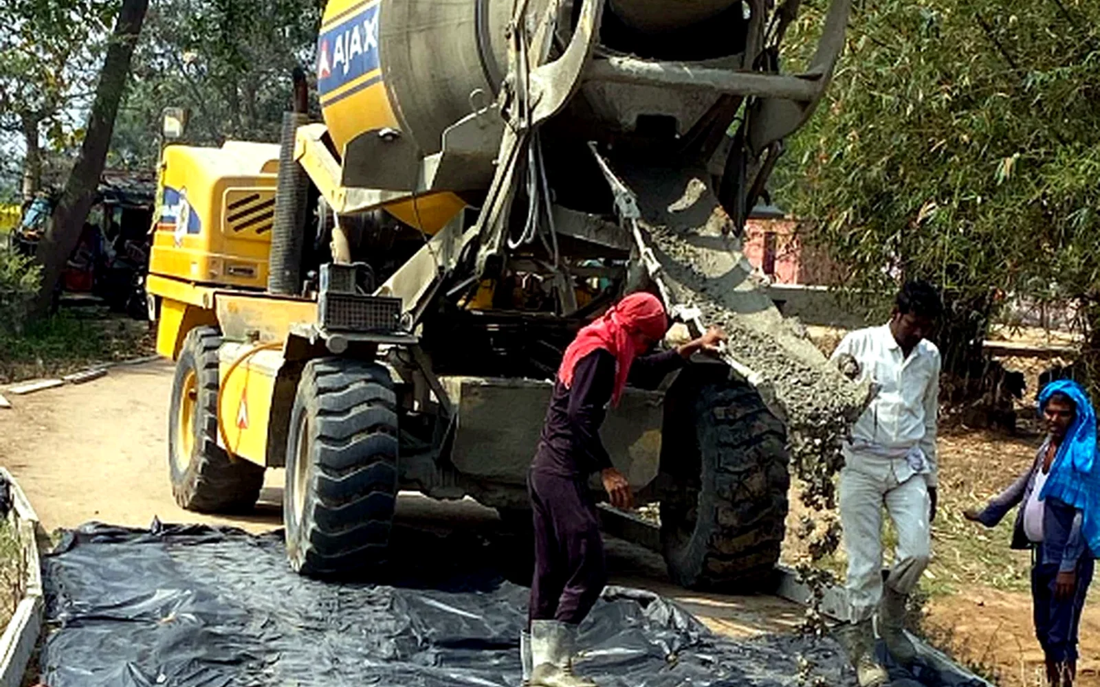 Concrete road work