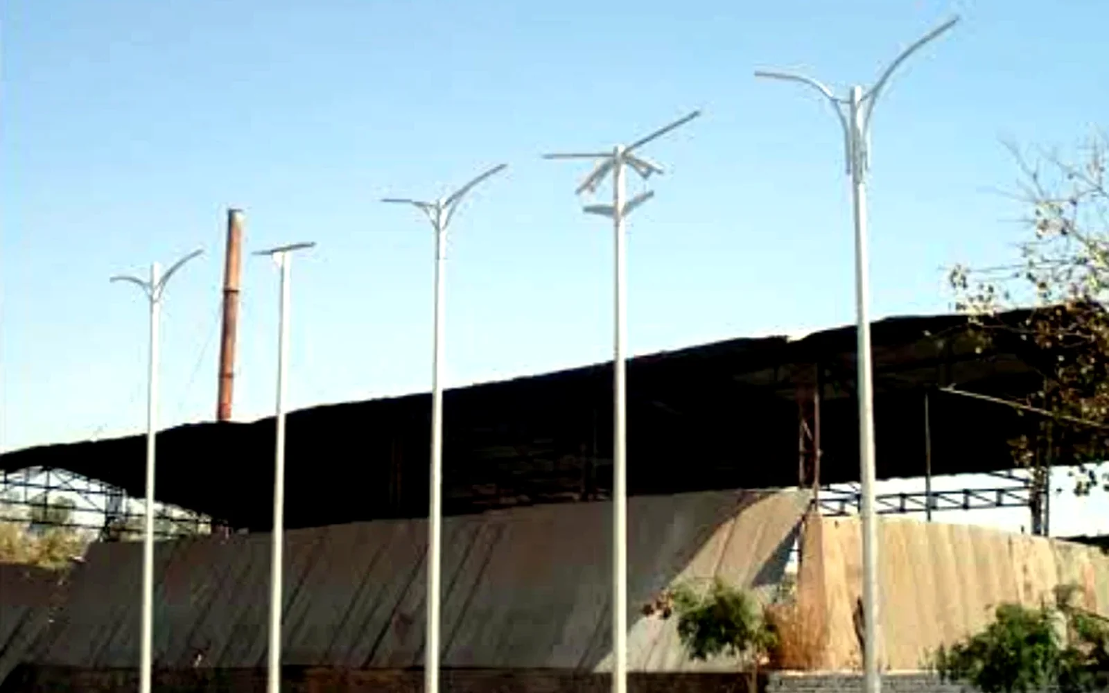 Street lighting poles